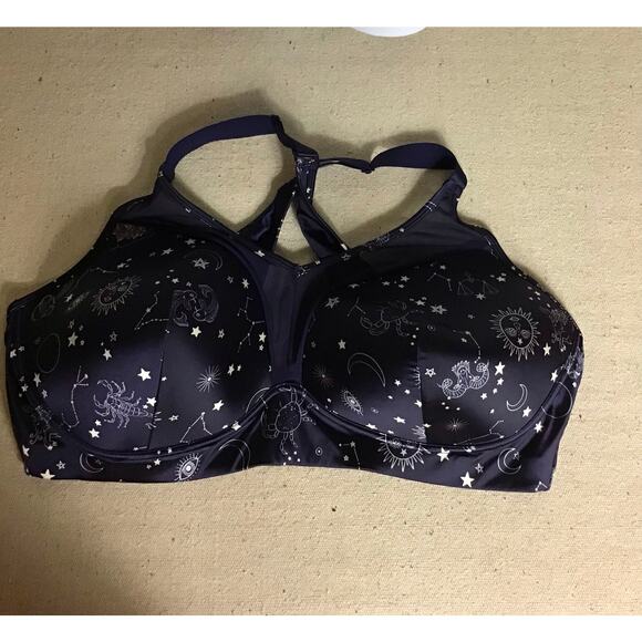 Adore Me Women Curvy Full Coverage Sport Bra Sz 46DD Blue Celestial Inspired - Picture 3 of 8